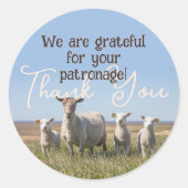 Sticker pour entreprise en fibre de Merci (Devant)