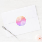 Sticker pour enveloppes arc-en-ciel avec monogramm (Enveloppe)