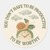 Sticker pour escargots douillet | Devis de vie len (Devant)