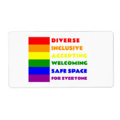 Sticker pour espace sécurisé LGBTQ+ (Devant)