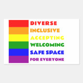 Sticker pour espace sécurisé LGBTQ+ (Devant)