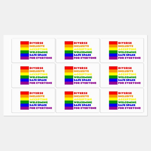 Sticker pour espace sécurisé LGBTQ+ (Feuille)