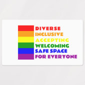 Sticker pour espace sécurisé LGBTQ+ (Design 2)