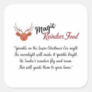 Sticker pour Étiquette alimentaire Magic Reindeer