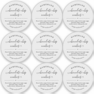 Sticker pour Étiquette alimentaire transparent et