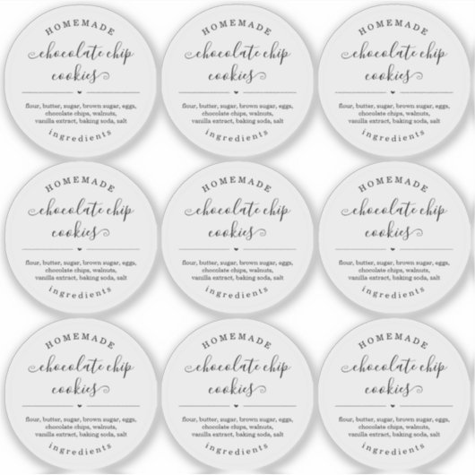Sticker pour Étiquette alimentaire transparent et (Devant)