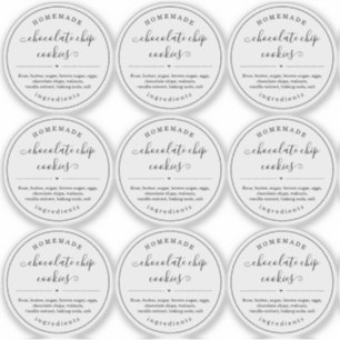 Sticker pour Étiquette alimentaire transparent et