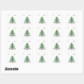 Sticker pour étiquette cadeau de l'arbre à deux br (Feuille)