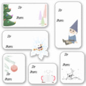 Sticker pour étiquette cadeau de Noël (Devant)
