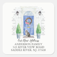 Sticker pour Étiquette d'adresse New Address Chat 