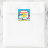 Sticker pour étiquette d'anniversaire de requin (Sac)