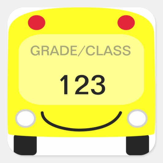 Sticker pour étiquette de bus scolaire (Devant)