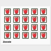 Sticker pour étiquette de nom Apple de pique-nique (Feuille)