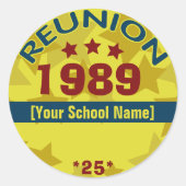 Sticker pour étiquette de nom de réunion de classe (Devant)