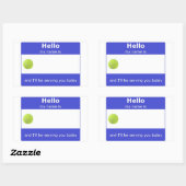 Sticker pour étiquette de nom de tennis (Feuille)