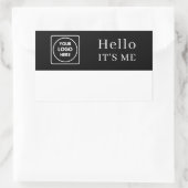 Sticker pour étiquette de nom noir | Personnalisé  (Sac)