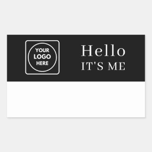 Sticker pour étiquette de nom noir Personnalisé