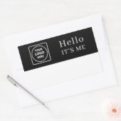 Sticker pour étiquette de nom noir | Personnalisé  (Enveloppe)