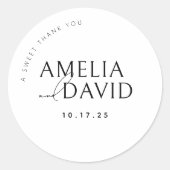 Sticker pour étiquette d'un Merci doux (Devant)