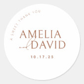 Sticker pour étiquette d'un Merci doux (Devant)