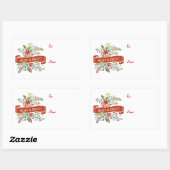 Sticker pour étiquette Joyeux et brillant Floral (Feuille)