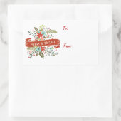 Sticker pour étiquette Joyeux et brillant Floral (Sac)