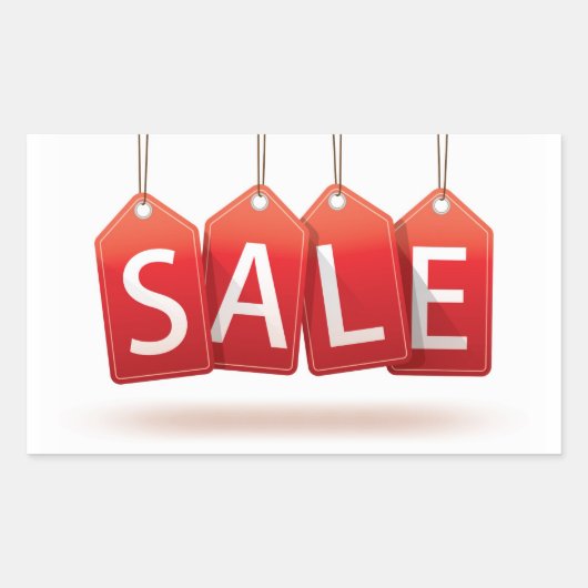 Sticker pour étiquettes de vente rouge (Devant)