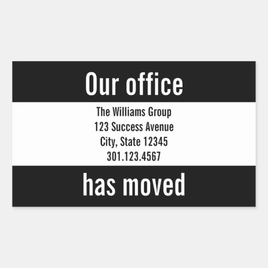 Sticker pour Faire-part mobile de bureau noir et b (Devant)