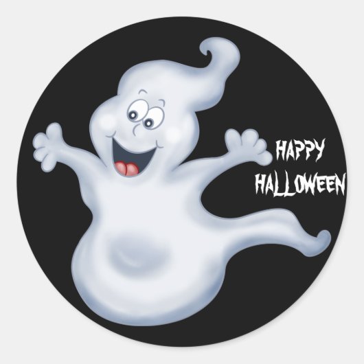 Sticker pour fantôme d'Halloween (Devant)