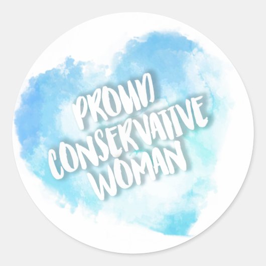 Sticker pour femme conservatrice fière (Devant)