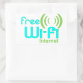 Sticker pour fenêtre d'accès Internet Wi-Fi gratui (Sac)