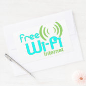 Sticker pour fenêtre d'accès Internet Wi-Fi gratui (Enveloppe)