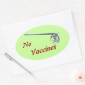 Sticker pour fenêtre ovale "Pas de vaccin" (Enveloppe)
