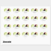 Sticker pour Fête des mariées de mariée Zebra Lime (Feuille)