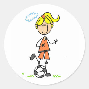 Sticker pour fille de football