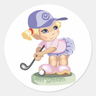 Sticker pour fille de golf
