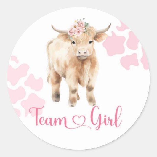 Sticker pour fille de l'équipe de Heifer ou Bull C (Devant)