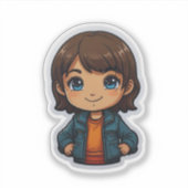 Sticker pour fille en caricature - Parfait pour le (Devant)