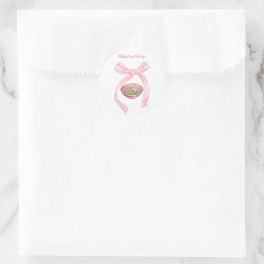 Sticker pour fille Matcha, Matcha, Coquette Bow (Sac)