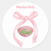Sticker pour fille Matcha, Matcha, Coquette Bow (Devant)