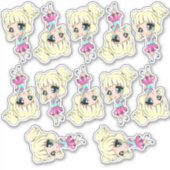 Sticker pour filles blanches (Devant)