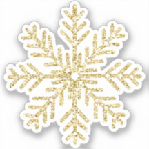 Sticker pour flacon à neige en or