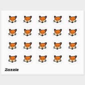 Sticker pour Fox mignonne personnalisable (Feuille)