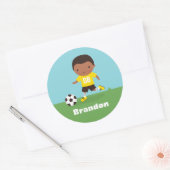 Sticker pour garçon de football américain africain (Enveloppe)