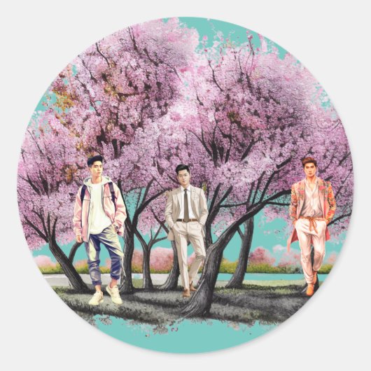 Sticker pour garçon mignon (Devant)