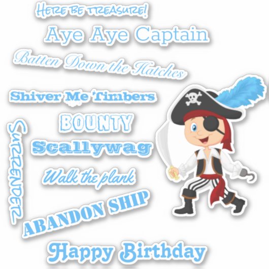 Sticker pour garçon pirate (Devant)