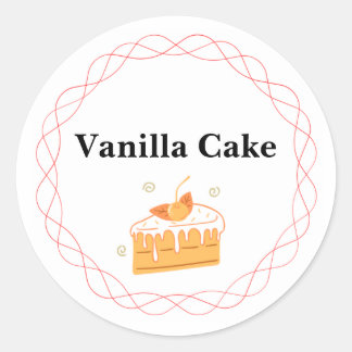 sticker pour gâteau à la vanille