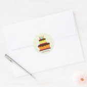 Sticker pour gâteau et bougies d'anniversaire (Enveloppe)