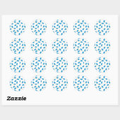 Sticker pour graduation bleu et or (Feuille)