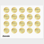 Sticker pour graduation en or glamour (Feuille)